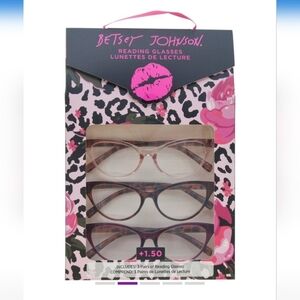 🆕️ BETSEY JOHNSON 3 PACK READERS SET - BLUSH & BERRY